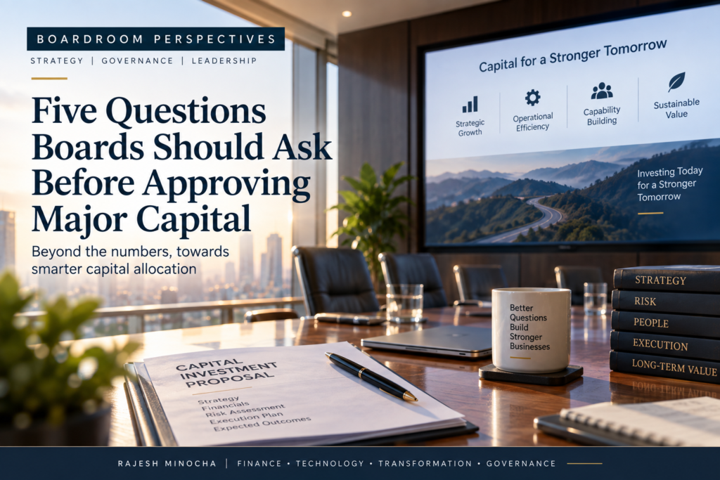 Board reviewing major capital investment and capital allocation decision